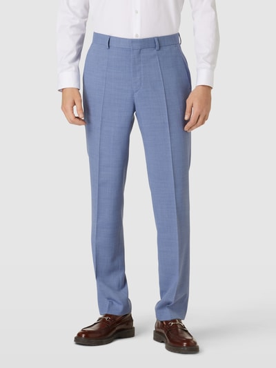 BOSS Pantalon met persplooien, model 'Leon' Blauw - 4