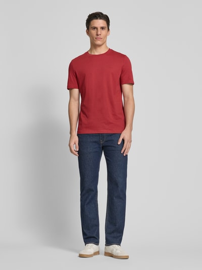 s.Oliver RED LABEL Regular Fit T-Shirt aus reiner Baumwolle mit Rundhalsausschnitt Rot 1