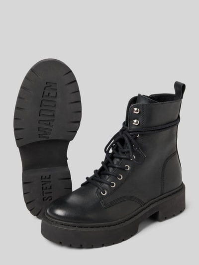 Steve Madden Veterlaarzen met logo-applicatie, model 'Gusto' Zwart - 4