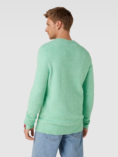 Scotch & Soda Sweter z dzianiny z efektem melanżu Miętowy 5