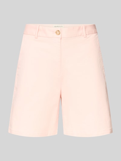 Produktfoto, Bermudas mit Gesäßleistentaschen von Gant aus Baumwoll-Mix mit Stretch-Anteil, Straight Fit, zart rosa, glatte Textur