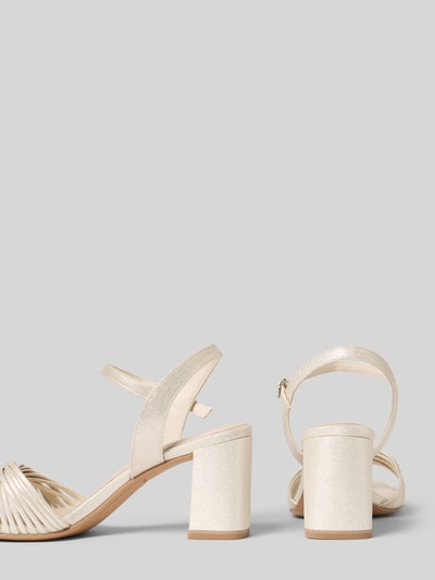 Tamaris sandalen met leer binnenzool Metallic beige - 2