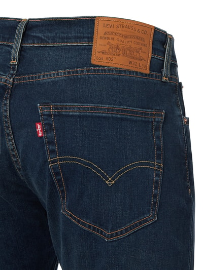 Levi's® Regular Tapered Fit Jeans mit Stretch-Anteil Modell '502' Dunkelblau 4