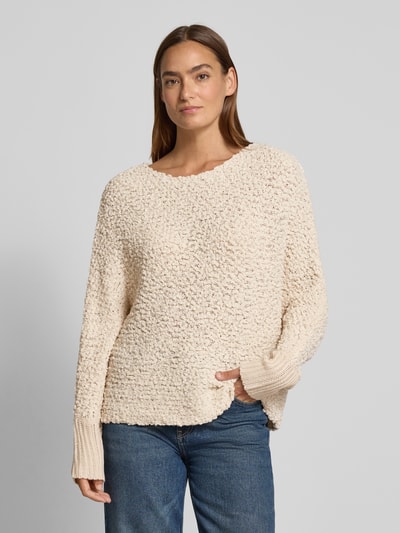 Apricot Sweter z dzianiny z okrągłym dekoltem Złamany biały 4