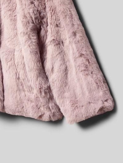 Mango Jacke aus Kunstfell mit Stehkragen Modell 'bole' Rosa 2