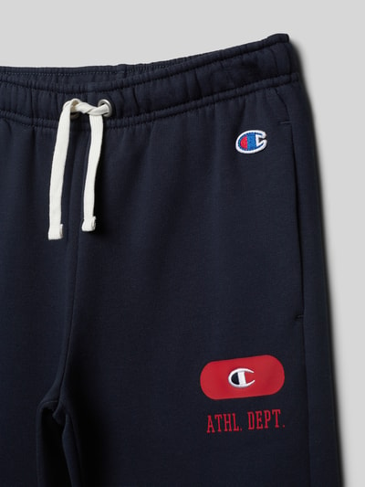 CHAMPION Sweatpants met logostitching Marineblauw - 2