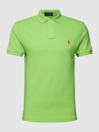 Polo Ralph Lauren Poloshirt mit Label-Stitching Grasgrün 2