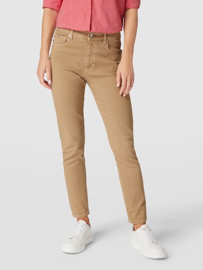 BOSS Orange Jeans mit Label-Patch Modell 'Straight' Camel 4