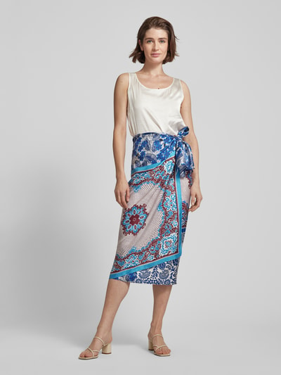 Weekend Max Mara Midirock mit Allover-Print Modell 'NUEVO' Royal 1