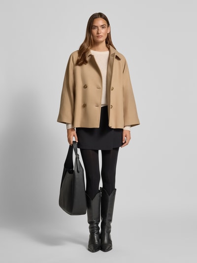 MORE & MORE Kurtka o kroju relaxed fit z dodatkiem wiskozy Camel 1