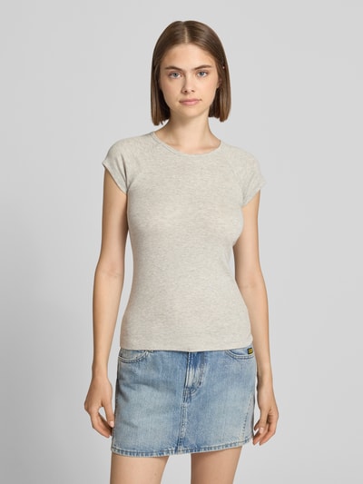 JJXX Slim fit T-shirt met ronde hals model 'Star' Lichtgrijs - 4