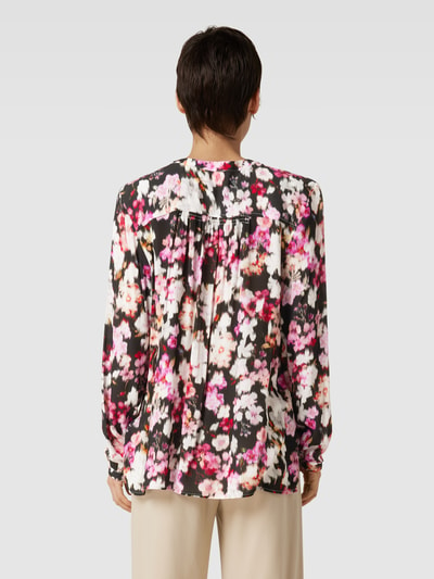 Christian Berg Woman Blouseshirt van viscose met bloemenmotief Zwart - 5