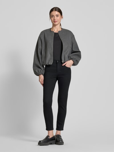 Angels Korte jeans met labelpatch, model 'Ornella' Zwart - 1
