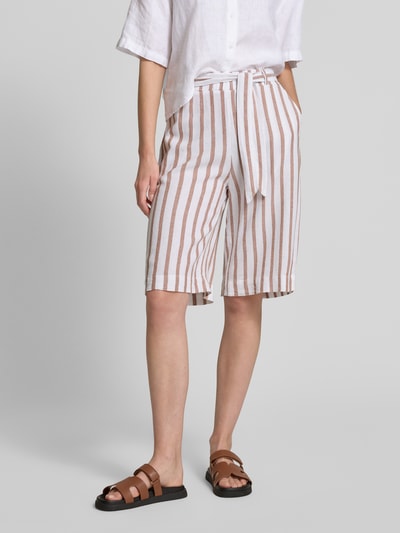 FREE/QUENT Bermudy z wpuszczanymi kieszeniami w stylu francuskim model ‘LAVISCO’ Jasnobrązowy 4