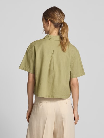 JAKE*S STUDIO WOMAN Korte blouse met kentkraag Lindegroen - 5