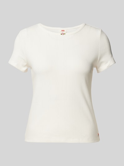 Levi's® T-Shirt mit floraler Applikation Modell 'DRY GOODS POINTELLE' Offwhite 1