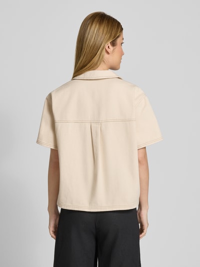 JAKE*S STUDIO WOMAN Relaxed fit jeansblouse met klepzakken op de borst Offwhite - 5