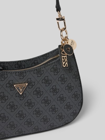 Guess Handtasche mit Label-Applikation und Schulterriemen Anthrazit 3
