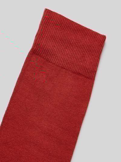 Falke Sokken met labelprint Roestrood - 2