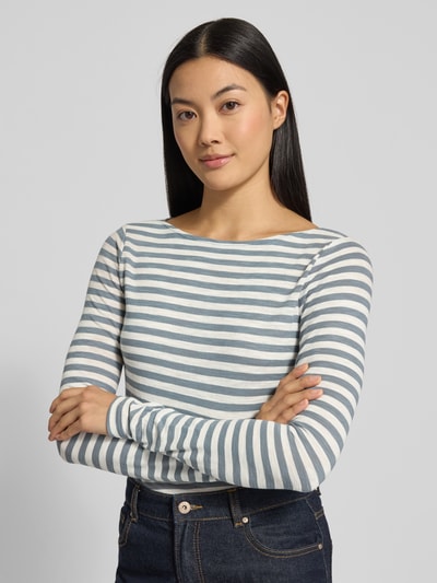 Marc O'Polo Bluzka z długim rękawem o kroju regular fit z mieszanki dżerseju i bawełny Szaroniebieski 3