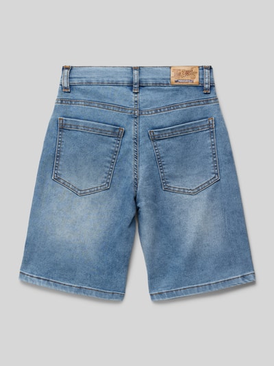 Blue Effect Szorty jeansowe o kroju relaxed fit z naszywką z logo z tyłu Jasnoniebieski 3