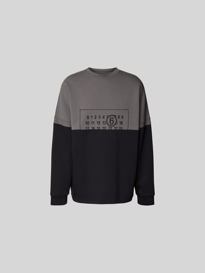 MM6 Maison Margiela Sweatshirt mit gerippten Abschlüssen Black 1