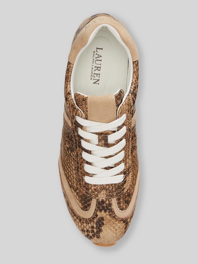 Lauren Ralph Lauren Sneaker aus echtem Leder Camel 3
