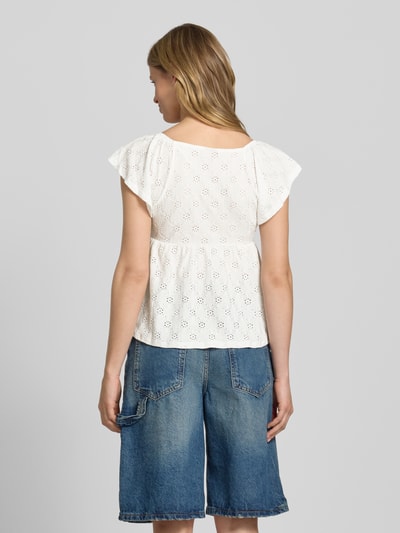 Gina Tricot Blousetop met vetersluiting Ecru - 5