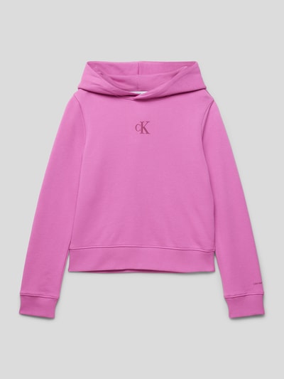 Calvin Klein Jeans Hoodie mit Label-Print Violett 1