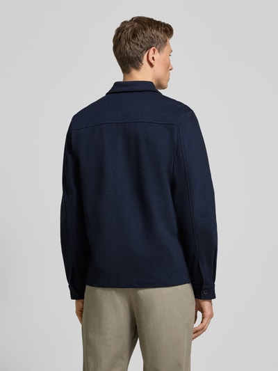 Lindbergh Overhemdjack met knoopsluiting Marineblauw - 5