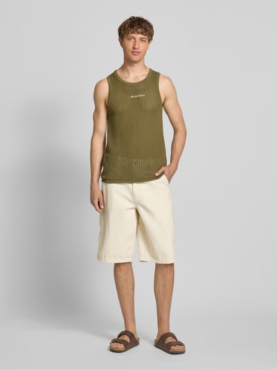 ANOTHER COTTON LAB Tanktop mit Strukturmuster Hellgruen 1