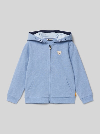 Steiff Sweatjacke mit Logo-Badge Bleu 1