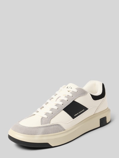 ARMANI EXCHANGE Sneakersy z detalami z logo Biały 1