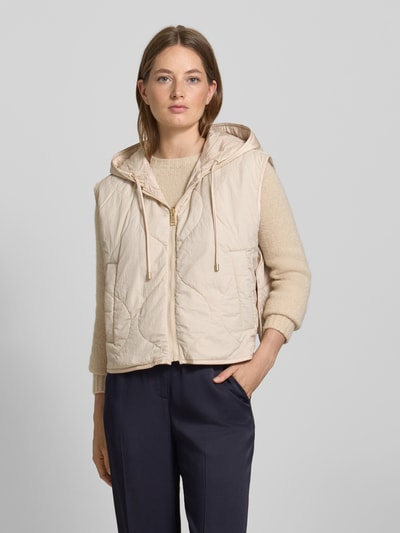 Weekend Max Mara Kamizelka o pudełkowym kroju z bocznymi listwami guzikowymi model ‘LEVANTE’ Écru 6