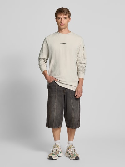 G-Star Raw Sweatshirt met ritszak op de mouw Offwhite - 1