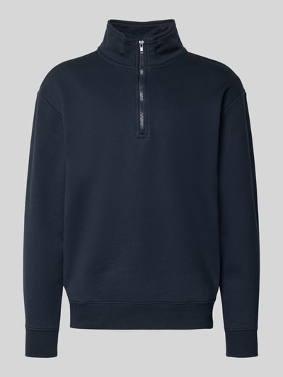 Produktfoto, Bluza Sweatshirt mit Troyer-Kragen Modell 'BRODY' von Blend, mieszanka bawełny, prosty krój, kołnierz zapinany, elastyczne wykończenia