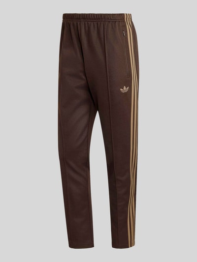 adidas Originals Sweathose aus Baumwoll-Mix mit Logo-Stitching Dunkelbraun 2