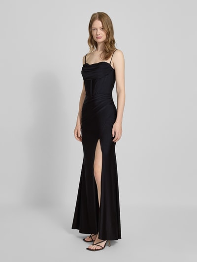 Mascara Abendkleid mit Schnürung und Gehschlitz Black 1