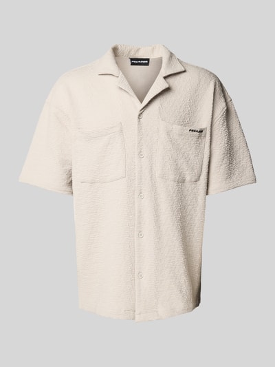 Pegador Koszula casualowa o kroju oversized z rękawem o dł. 1/2 model ‘ACADO’ Beżowy 2