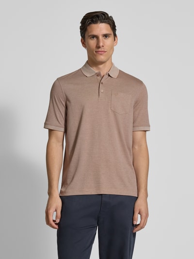 bugatti Poloshirt mit Brusttasche Camel 4