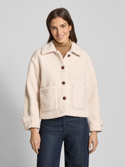 Mustang Jacke aus Teddyfell mit ausgesetzten Taschen Weiss 4