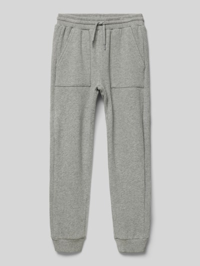 Mayoral Regular Fit Sweatpants mit Strukturmuster Mittelgrau Melange 1