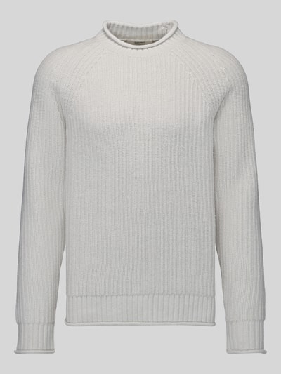 Selected Pullover mit Raglanärmeln aus Wollmix Offwhite 2