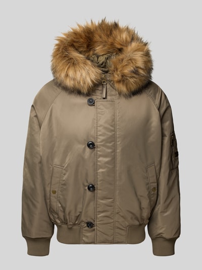 HUGO Comfort Fit Funktionsjacke im Bomber-Style Modell 'BRAKO2541' Mittelgrau 2