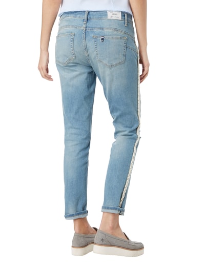 Liu Jo White Regular Fit 5-Pocket-Jeans mit Zierperlen Jeansblau 4