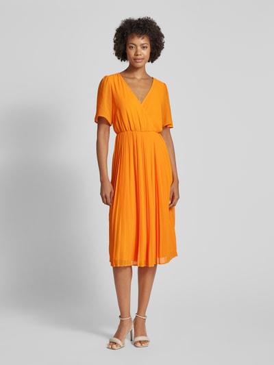 Vila Midikleid in Wickel-Optik Modell 'JANELLE' Orange 1