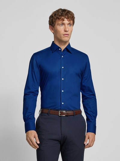 BOSS Koszula biznesowa o kroju slim fit z kołnierzykiem typu kent model ‘Hank’ Niebieski 4