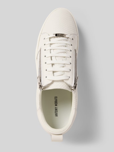 Antony Morato Ledersneaker mit Reißverschluss Weiss 3