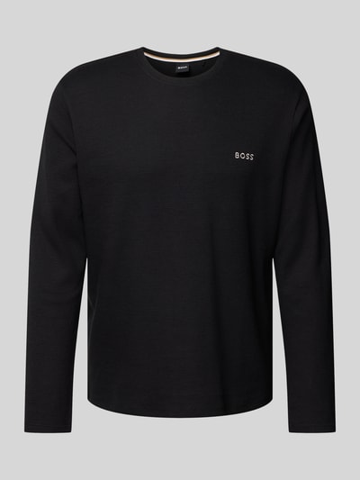 BOSS Longsleeve mit Label-Stitching Black 1