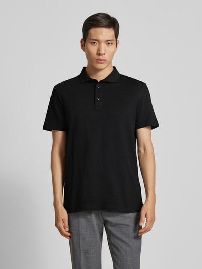 Strellson Poloshirt mit Strukturmuster Modell 'Fisher' Black 4